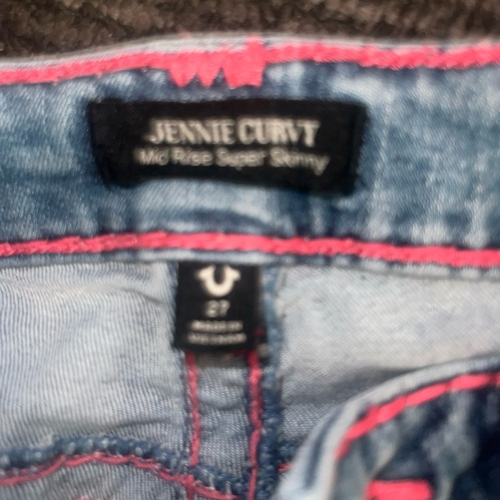 True Religion Jennie Curvt Mid Rise Skinny Jeans - Blue